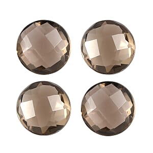 1.71 ctw Round Cut Smoky Quartz Loose Gemstone (Set Of 4) (5 mm)
