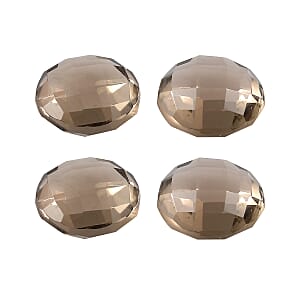 1.71 ctw Round Cut Smoky Quartz Loose Gemstone (Set Of 4) (5 mm)
