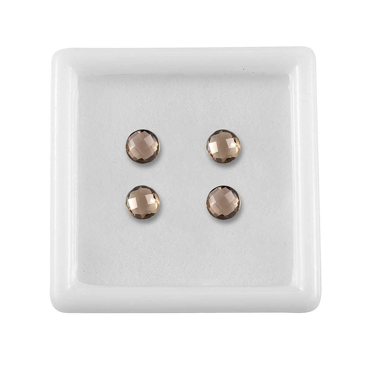 1.71 ctw Round Cut Smoky Quartz Loose Gemstone (Set Of 4) (5 mm) image number 2