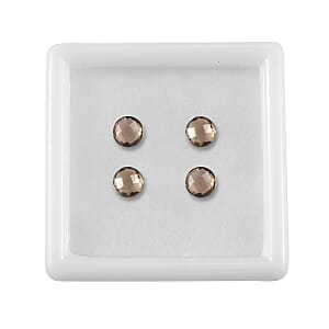 1.71 ctw Round Cut Smoky Quartz Loose Gemstone (Set Of 4) (5 mm)