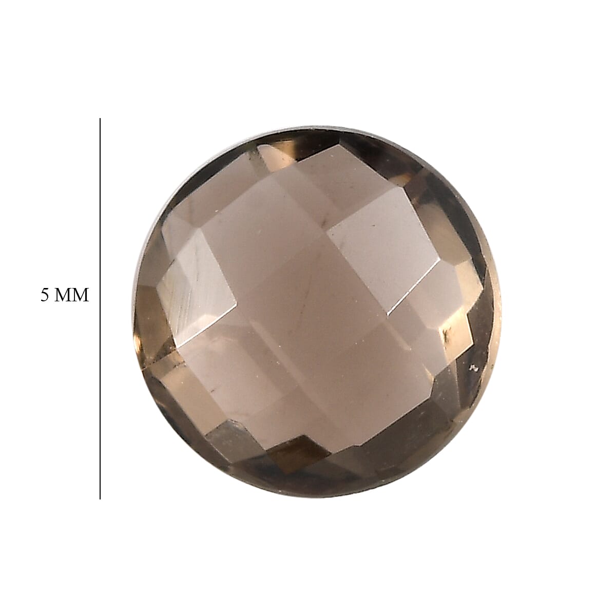 1.71 ctw Round Cut Smoky Quartz Loose Gemstone (Set Of 4) (5 mm) image number 3