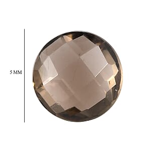 1.71 ctw Round Cut Smoky Quartz Loose Gemstone (Set Of 4) (5 mm)