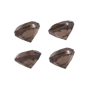 1.76 ctw Round Cut Smoky Quartz Loose Gemstone (Set Of 4) (5 mm)