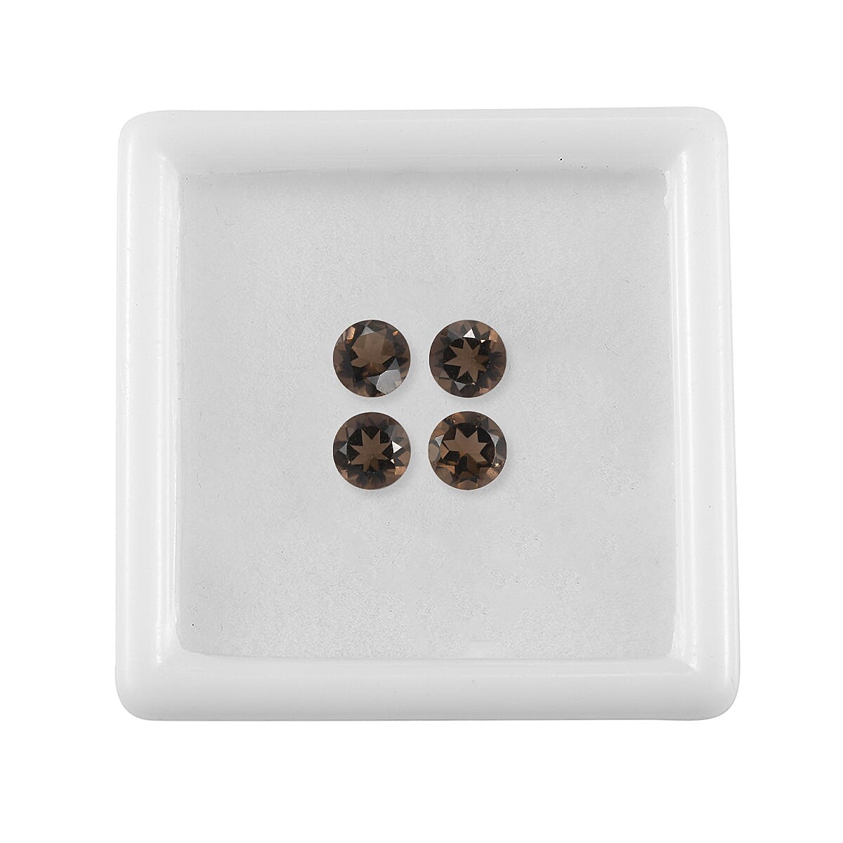 1.76 ctw Round Cut Smoky Quartz Loose Gemstone (Set Of 4) (5 mm) image number 2