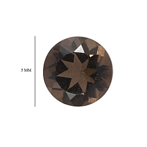 1.76 ctw Round Cut Smoky Quartz Loose Gemstone (Set Of 4) (5 mm)