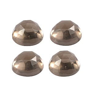 2.01 ctw Round Cut Smoky Quartz Loose Gemstone (Set Of 4) (5.25 mm)