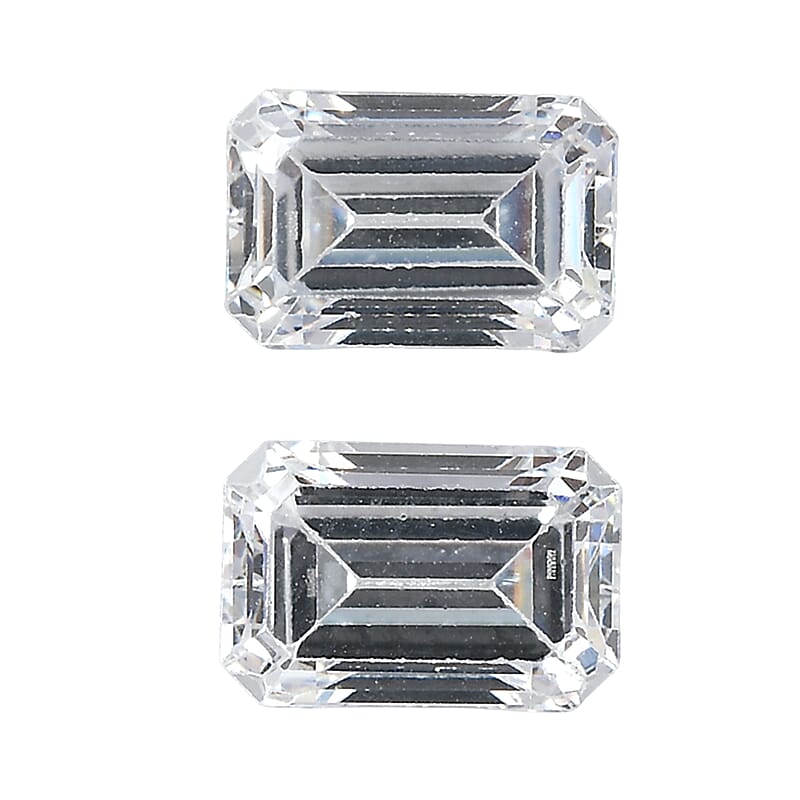 2.06 ctw Octagon Cut Swarovski Zirconia Loose Stone (Set Of 2) (6x4 mm)