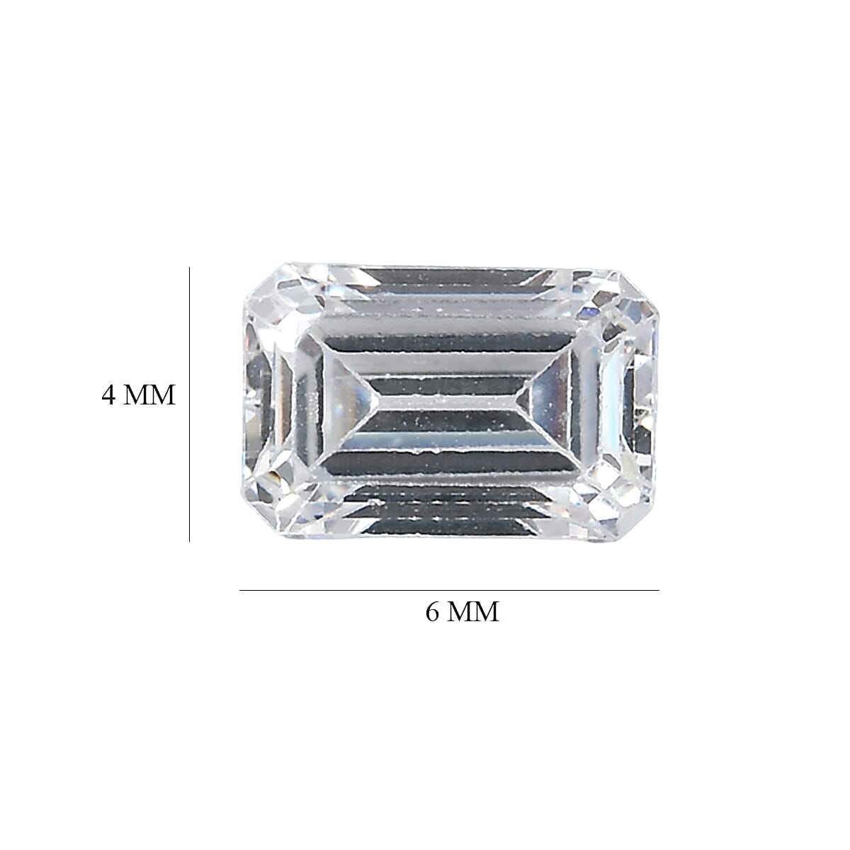 2.06 ctw Octagon Cut Swarovski Zirconia Loose Stone (Set Of 2) (6x4 mm) image number 3