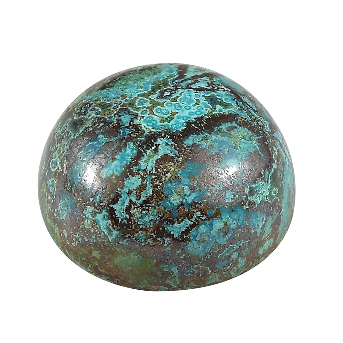 6.95 ctw Round Cut Table Mountain Shadowkite Loose Gemstone (12 mm) image number 1