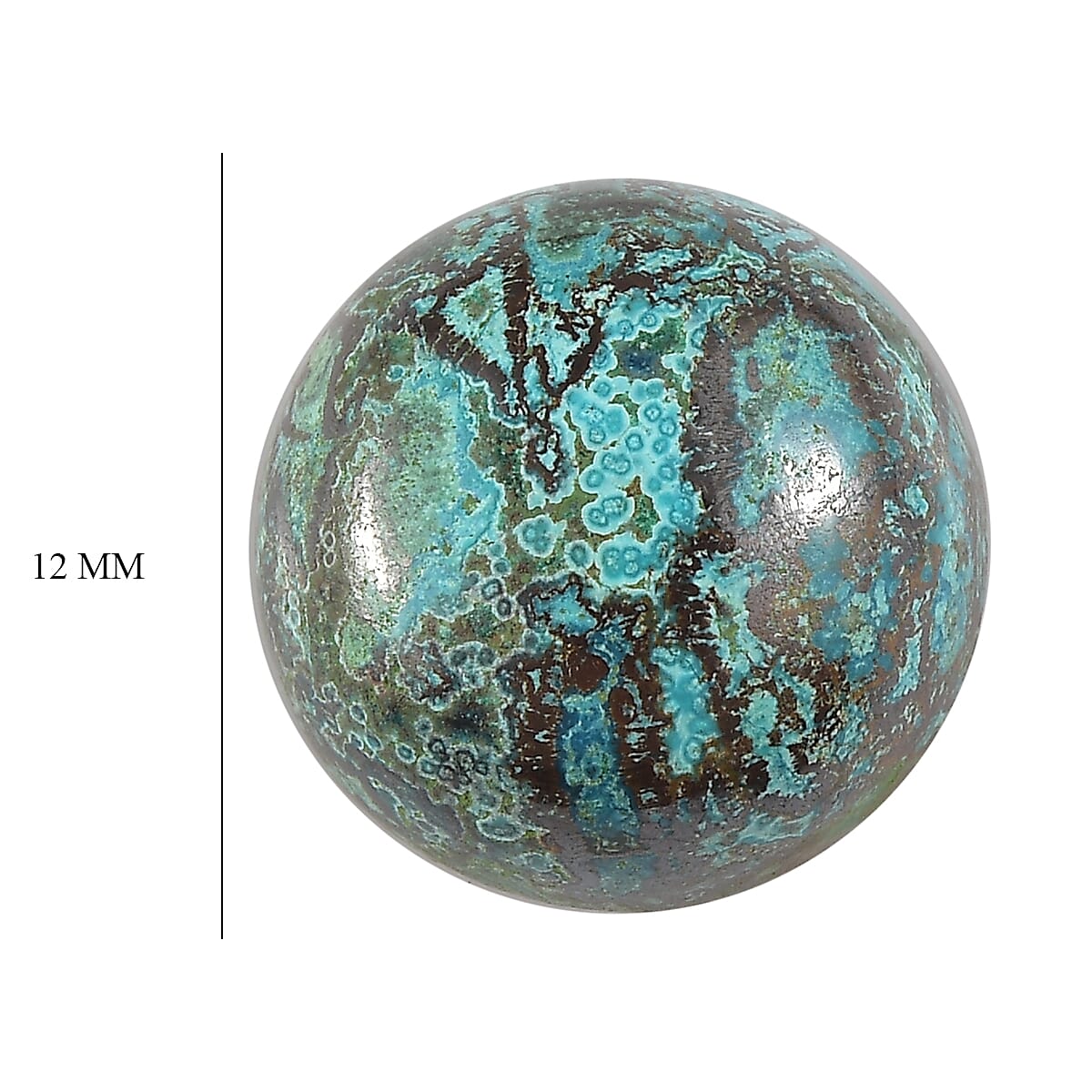 6.95 ctw Round Cut Table Mountain Shadowkite Loose Gemstone (12 mm) image number 3