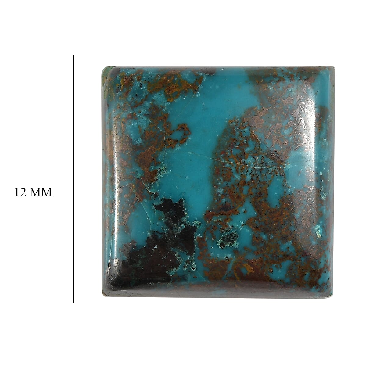 5.57 ctw Square Cut Table Mountain Shadowkite Loose Gemstone (12 mm)