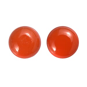 1.32 ctw Round Cut Carnelian Loose Gemstone (Set Of 2) (5 mm)