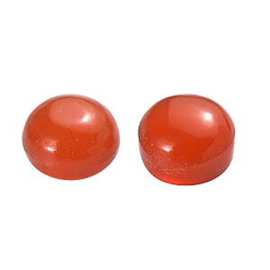 1.32 ctw Round Cut Carnelian Loose Gemstone (Set Of 2) (5 mm)