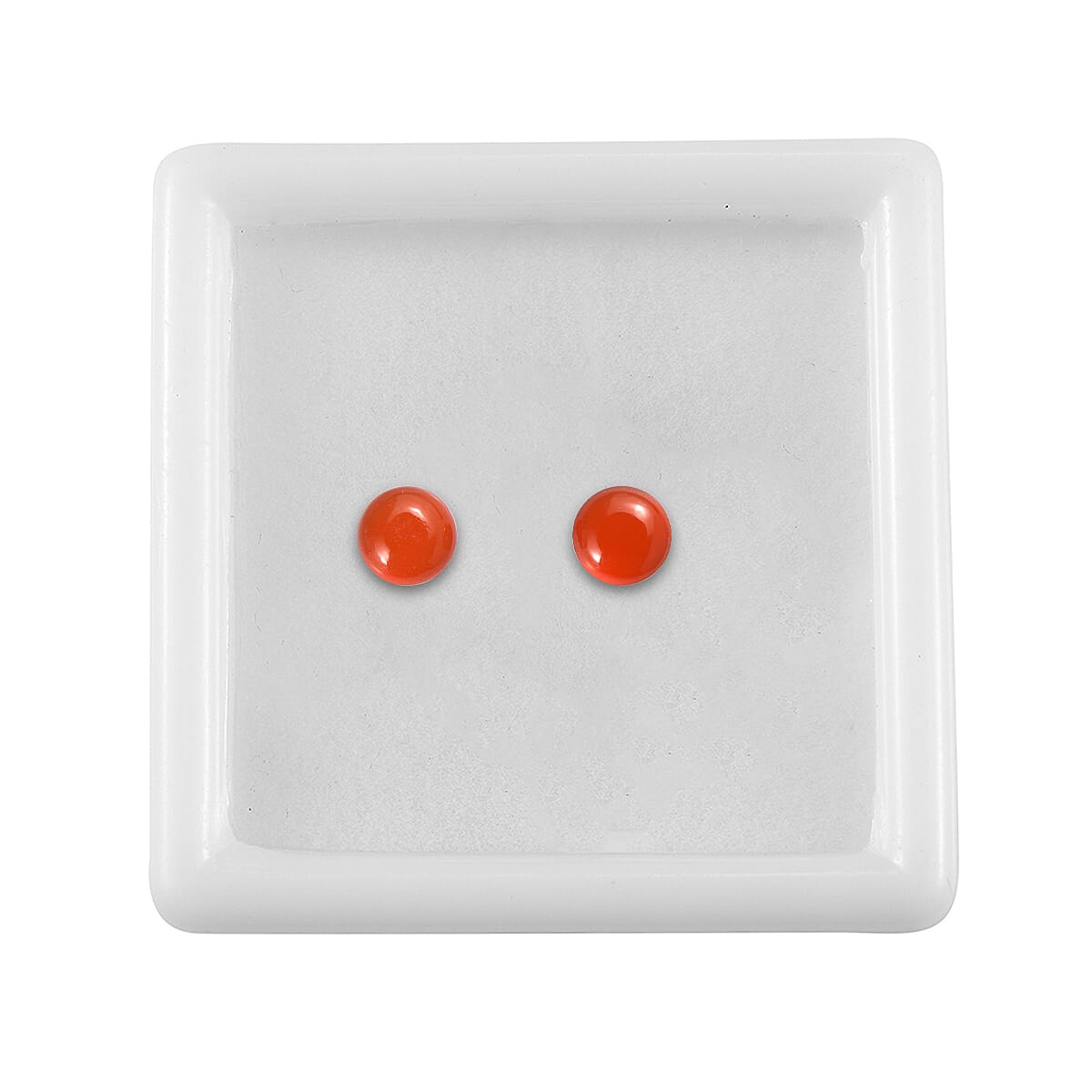 1.32 ctw Round Cut Carnelian Loose Gemstone (Set Of 2) (5 mm) image number 2
