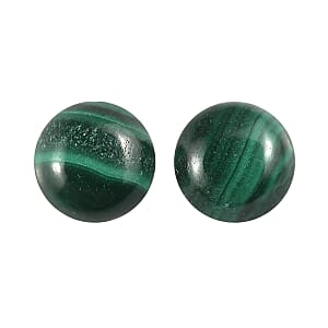 1.12 ctw Round Cut African Malachite Loose Gemstone (Set Of 2) (5 mm)