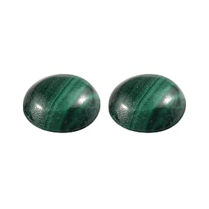 1.12 ctw Round Cut African Malachite Loose Gemstone (Set Of 2) (5 mm)