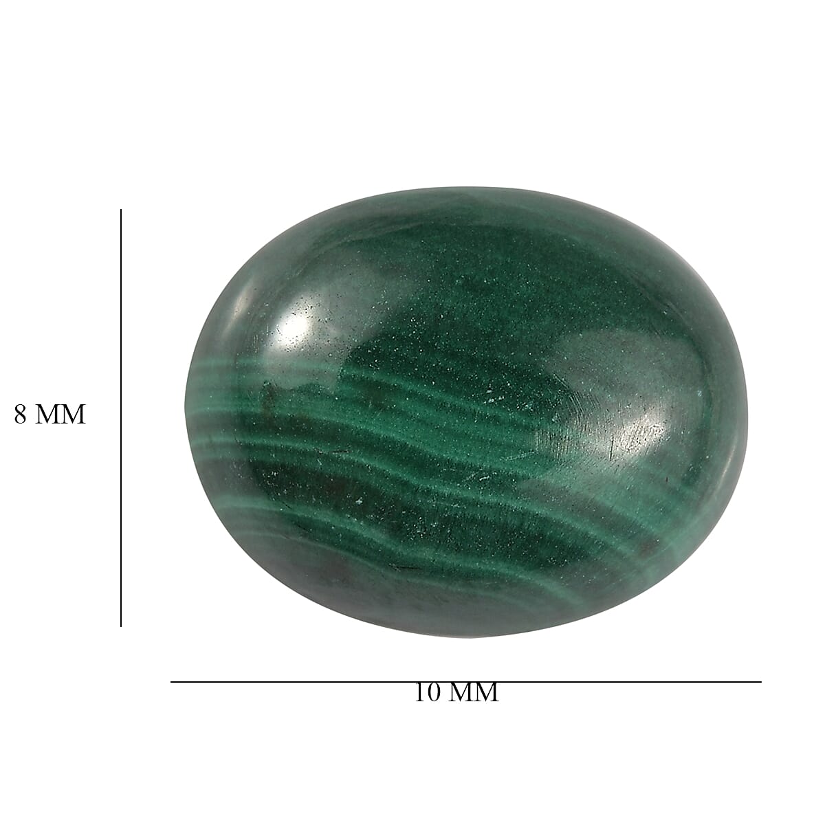 2.80 ctw Oval Cut African Malachite Loose Gemstone (10x8 mm)