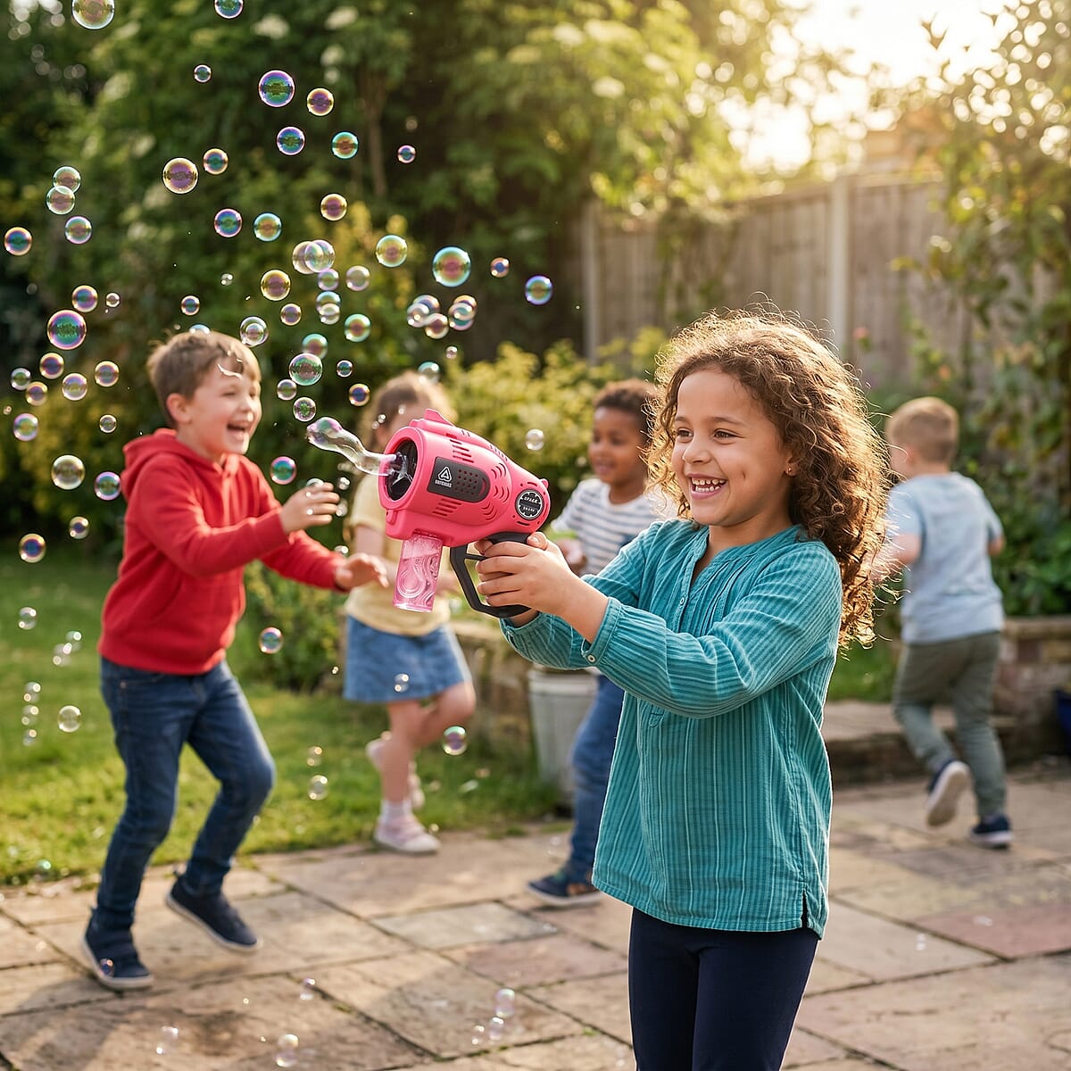 Pink Bubble Blaster Toy (Includes 150ml Bubble Refills) image number 1