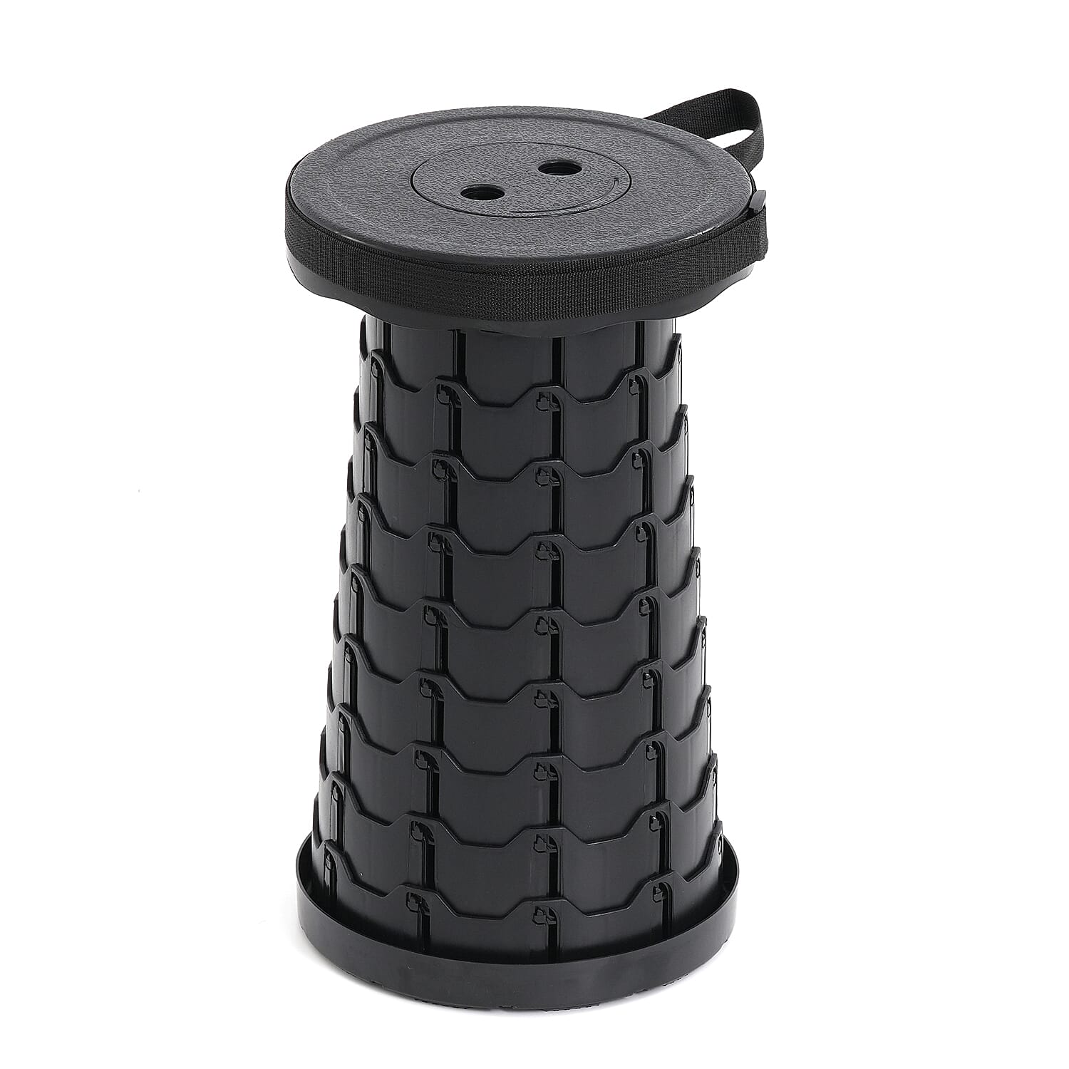 Livmore Black Folding and Retractable Stool