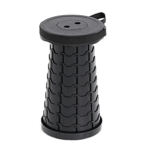 Livmore Black Folding and Retractable Stool