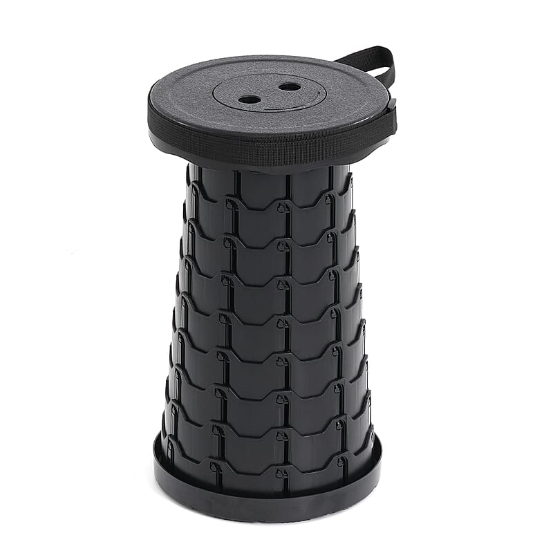 Livmore Black Folding and Retractable Stool