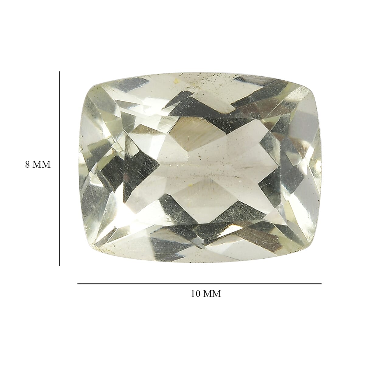 5.71 ctw Cushion Cut Montezuma Prasiolite Loose Gemstones (Set Of 2) (10x8 mm) image number 3