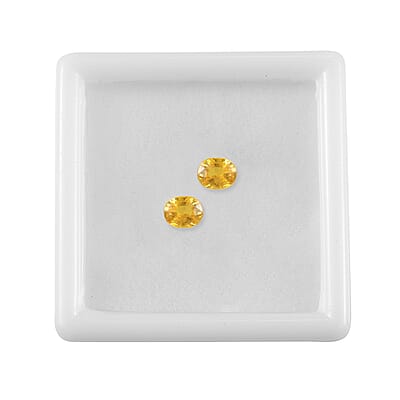 0.91 ctw Oval Cut Yellow Sapphire Loose Gemstone (Set Of 2) (5x4 mm)