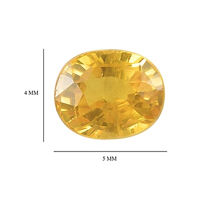 0.91 ctw Oval Cut Yellow Sapphire Loose Gemstone (Set Of 2) (5x4 mm)