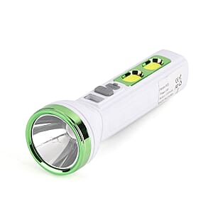 Green 1200mAh Solar Chargeable Torch 
