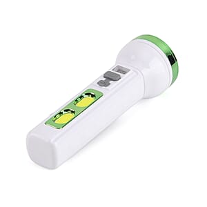 Green 1200mAh Solar Chargeable Torch 