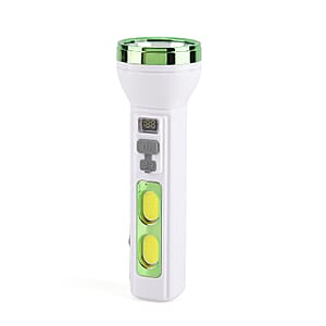 Green 1200mAh Solar Chargeable Torch 