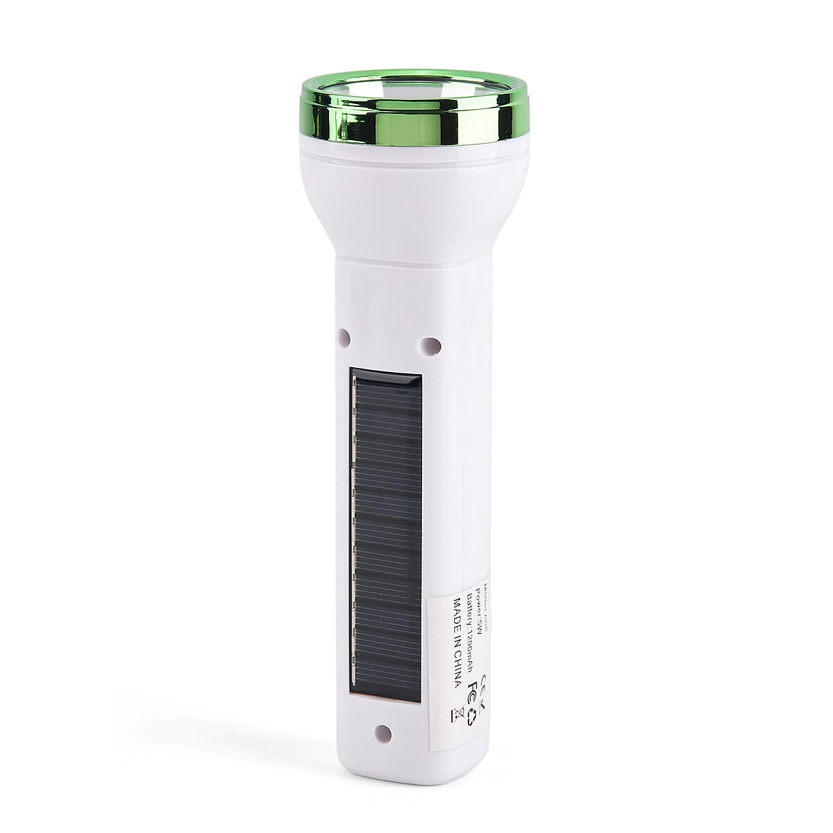 Green 1200mAh Solar Chargeable Torch  image number 3