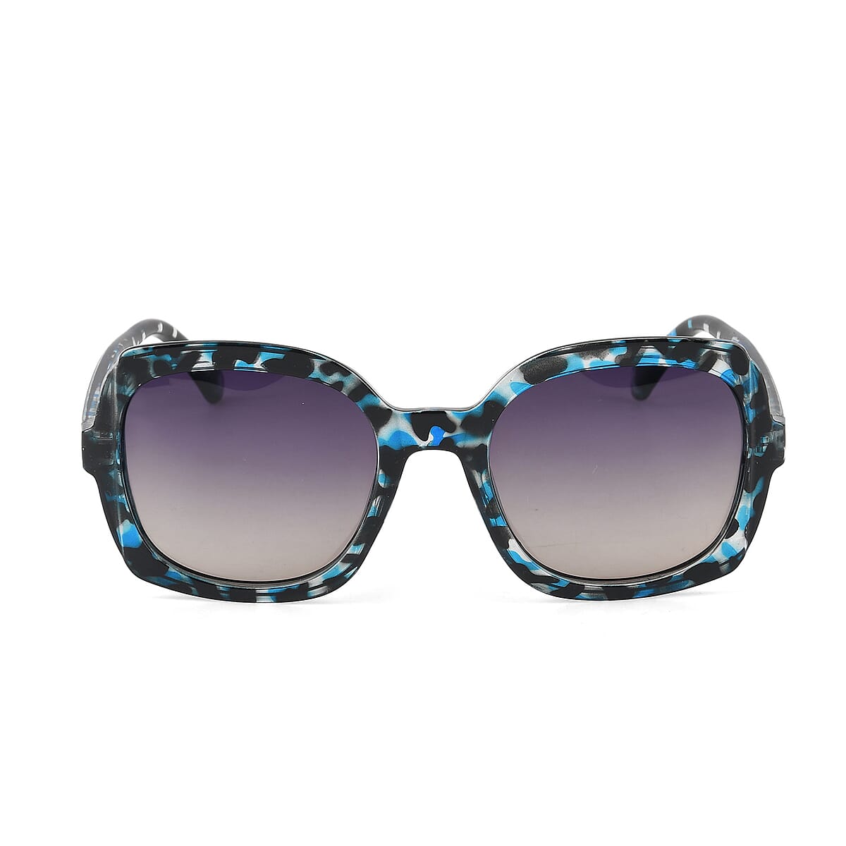 Leopard Print with Blue and Black UV400 Sunglasses image number 4
