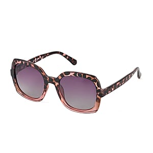 Leopard Print with Solid Black UV400 Sunglasses