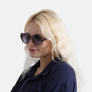 Leopard Print with Solid Black UV400 Sunglasses