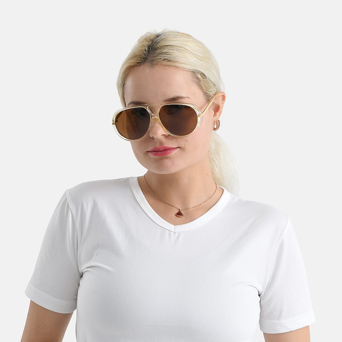 Brown Leopard Print UV400 Sunglasses image number 1