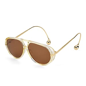 Brown Lens with Transparent Frame UV400 Sunglasses