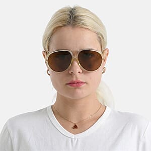 Brown Lens with Transparent Frame UV400 Sunglasses