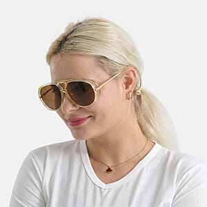 Brown Lens with Transparent Frame UV400 Sunglasses