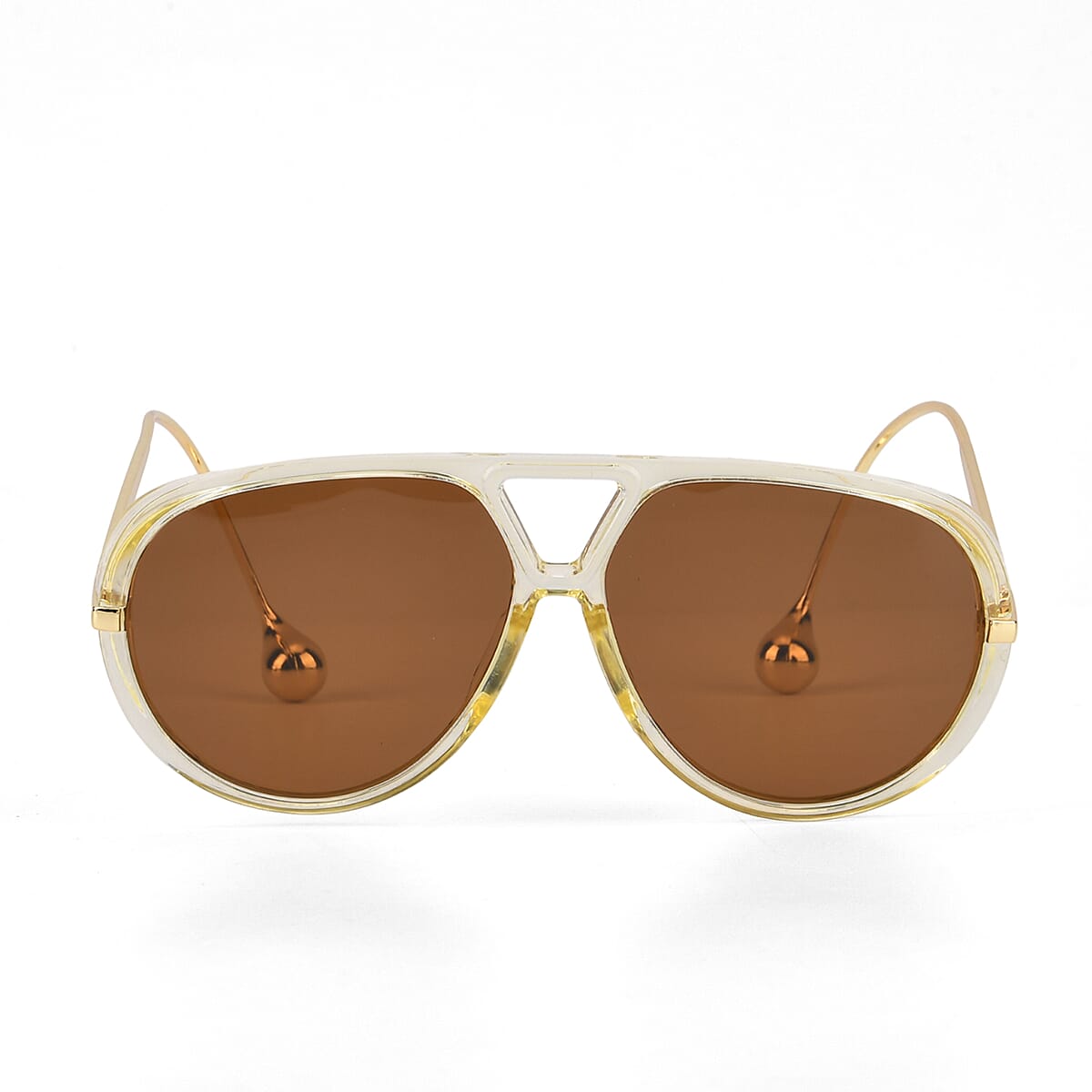 Brown Lens with Transparent Frame UV400 Sunglasses image number 3