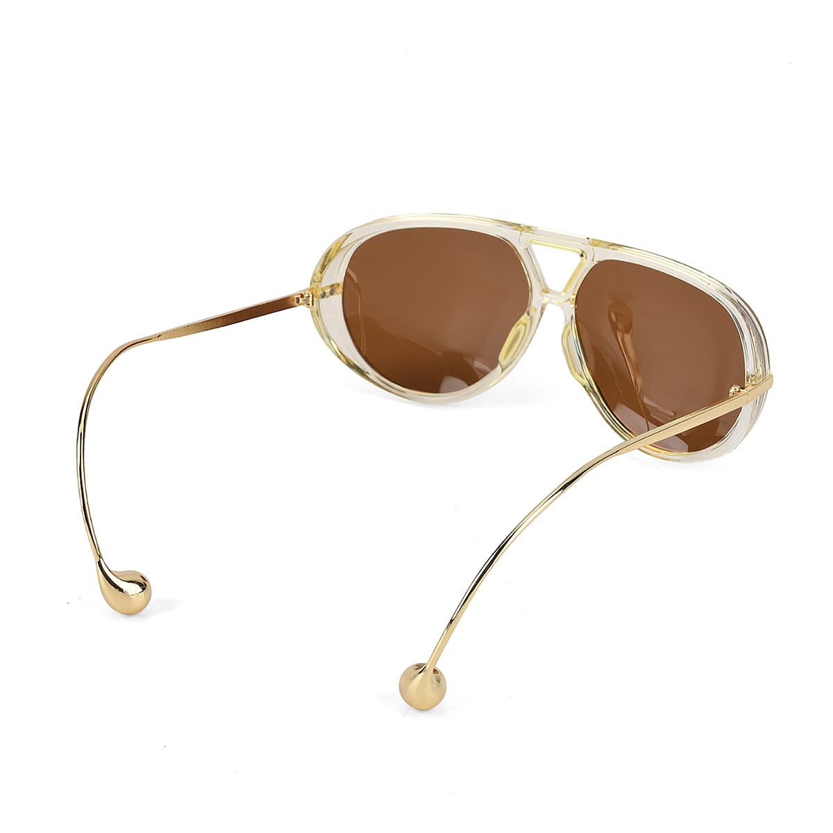 Brown Lens with Transparent Frame UV400 Sunglasses image number 4