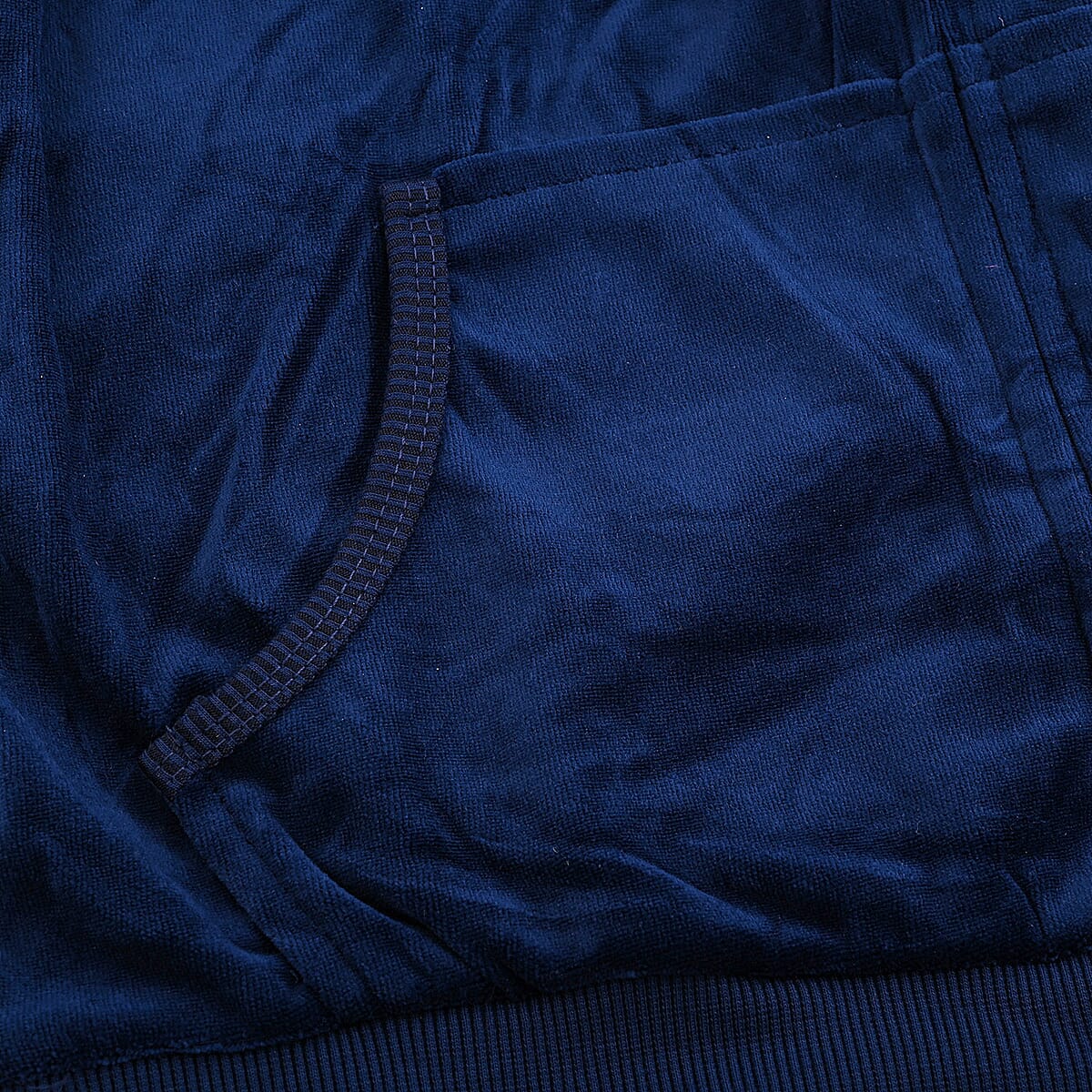 Lee Hanton Navy Velour Hooded Jacket Pant Set- Small image number 2