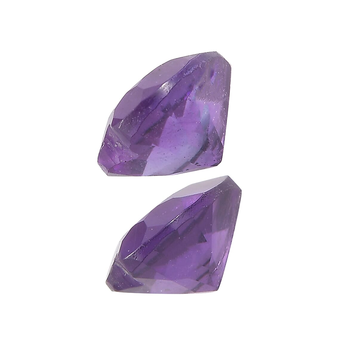 1.35 ctw Heart Cut African Amethyst Loose Gemstone – AAA Grade (Set Of 2) (6 mm)