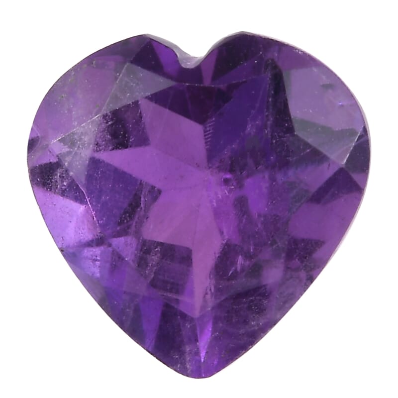 1.90 ctw Heart Cut African Amethyst Loose Gemstone (9 mm)