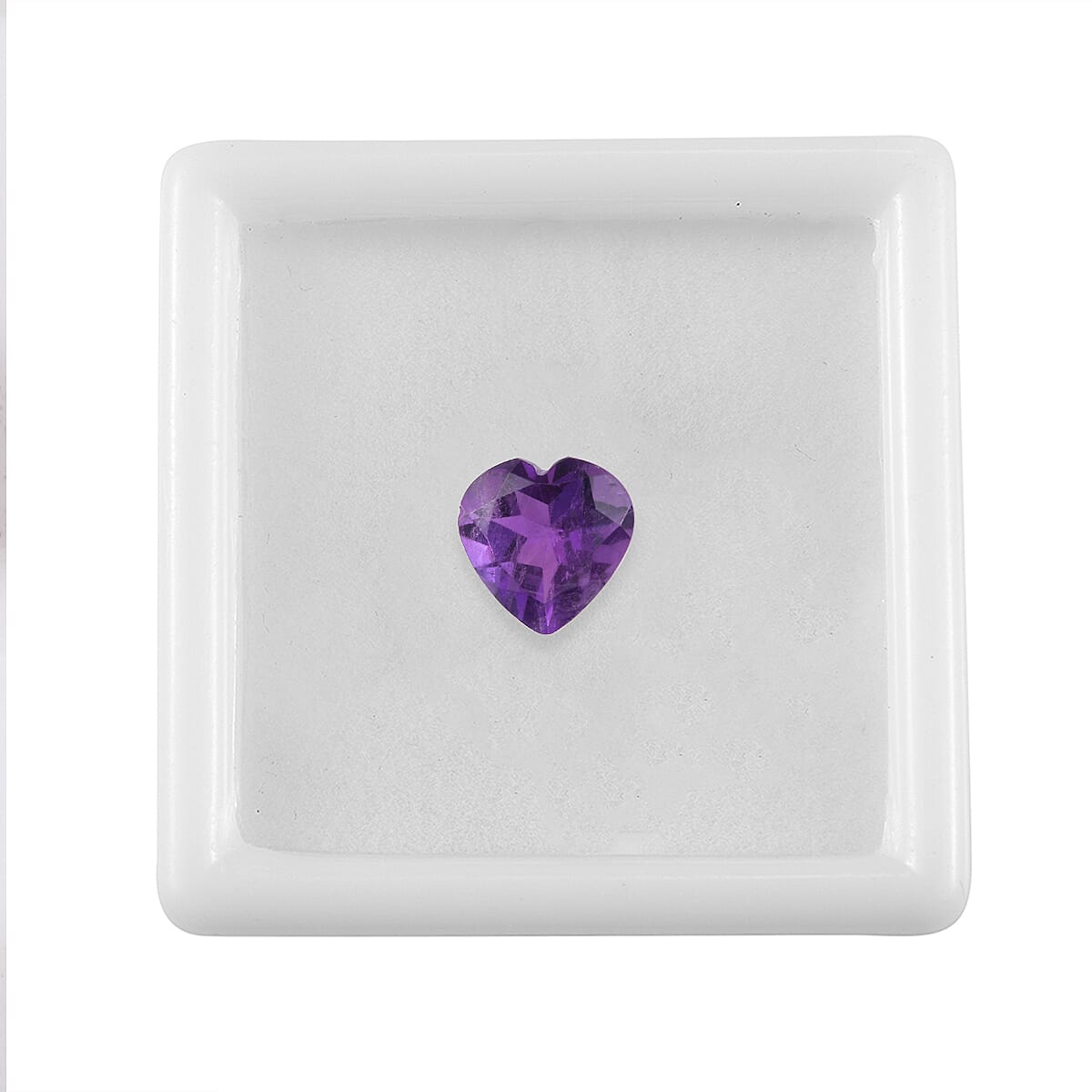 1.90 ctw Heart Cut African Amethyst Loose Gemstone (9 mm)