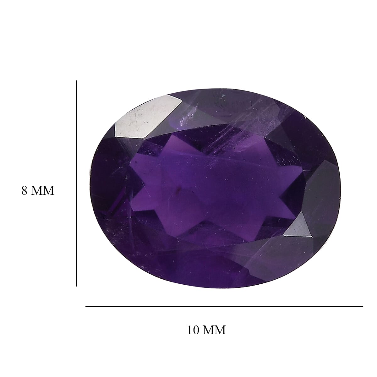 1.85 ctw Oval Cut African Amethyst Loose Gemstone – AAA Grade (10x8 mm)