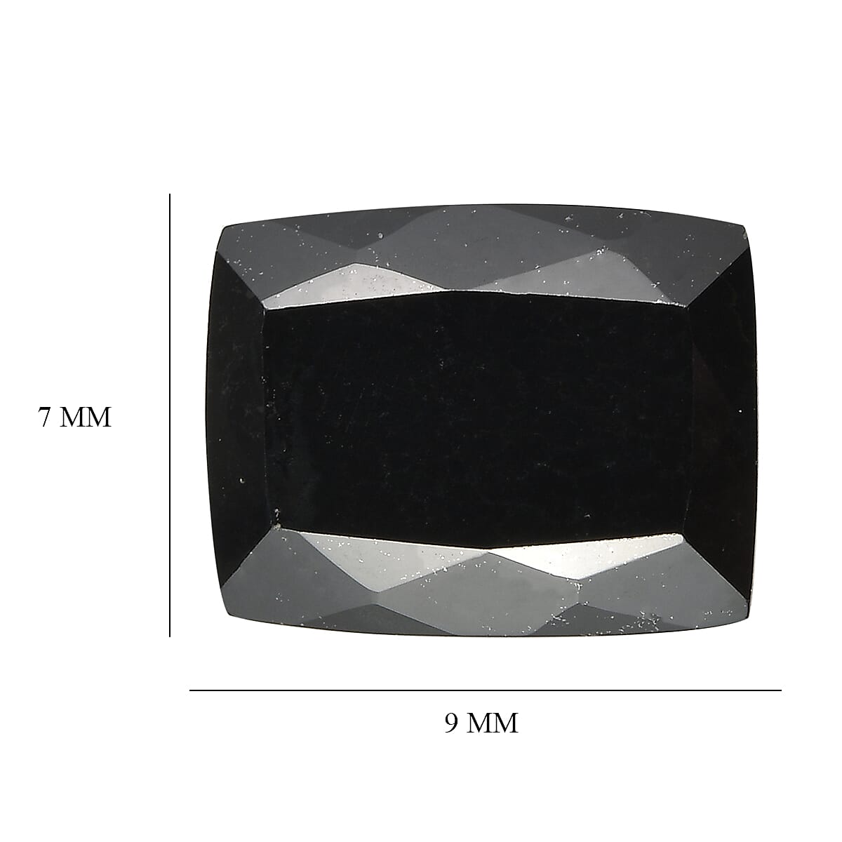 1.75 ctw Cushion Cut Australian Black Tourmaline Loose Gemstone (9x7 mm) image number 3