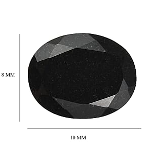 2.35 ctw Oval Cut Australian Black Tourmaline Loose Gemstone (10x8 mm)
