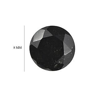3.68 ctw Round Cut Australian Black Tourmaline Loose Gemstone (Set Of 2) (8 mm)