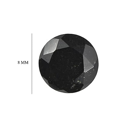 3.68 ctw Round Cut Australian Black Tourmaline Loose Gemstone (Set Of 2) (8 mm)